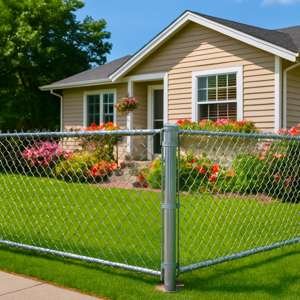 Chain Link Fence Installation Camas beautiful chain link fence in the front yard of a house in Camas, Wa.