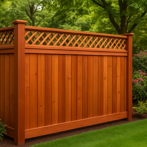 Wood Fence With Lattice